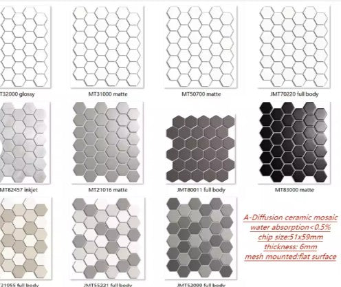 BT0112 - Porcelain Mosaic Wall Tile