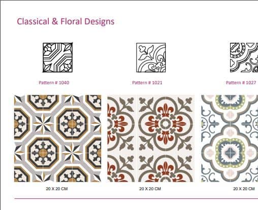 BT0063 - Handmade cement tile - Classical & Flora