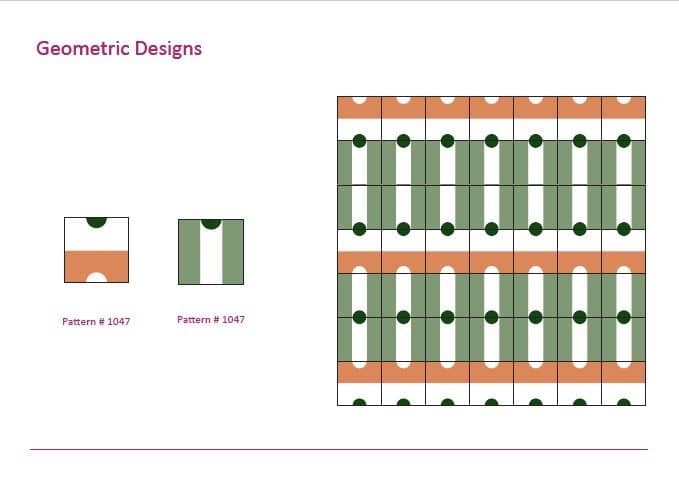 BT0061 - Handmade cement tile - Geometric Designs