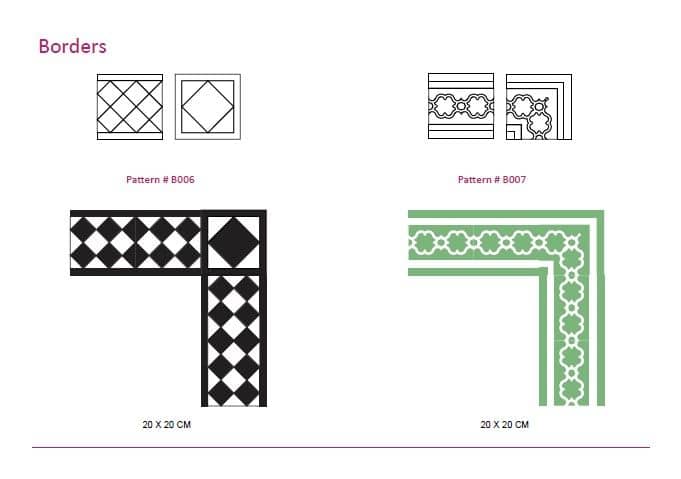 BT0059 - Handmade cement tile - Borders