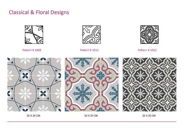 BT0063 - Handmade cement tile - Classical & Flora