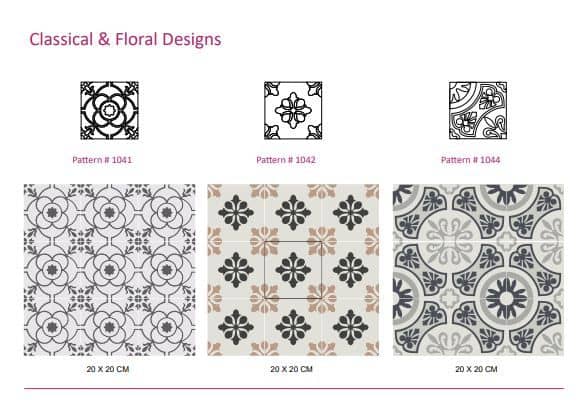 BT0063 - Handmade cement tile - Classical & Flora