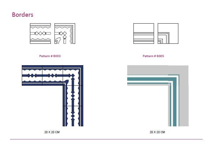 BT0059 - Handmade cement tile - Borders