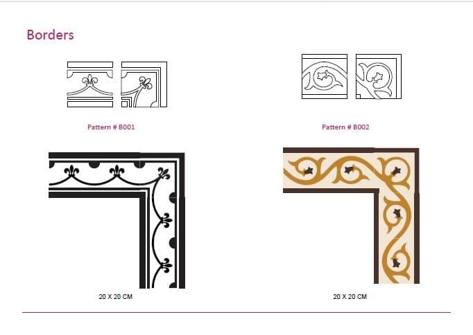 BT0059 - Handmade cement tile - Borders